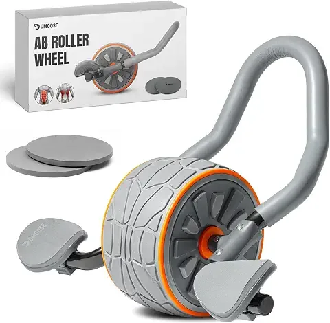 DMoose Fitness, rueda abdominal con soporte de codo y 2 rodilleras