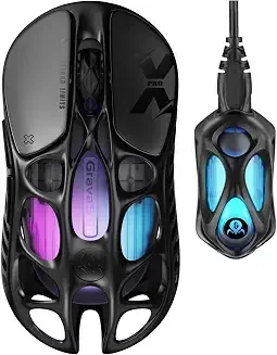 GravaStar Mercury X Pro, ratón inalámbrico para juegos (color negro)
