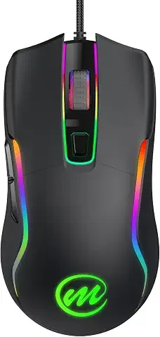 memzuoix mouse para juegos con cable RGB