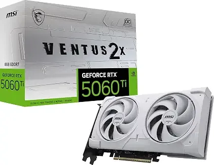 MSI Gaming RTX 5060 Ti 8G Ventus 2X OC, tarjeta gráfica blanca
