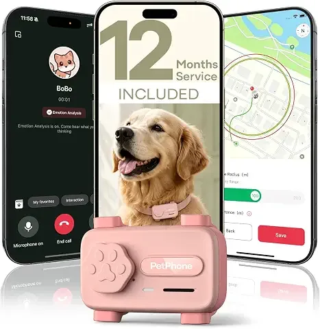 Rastreador GPS con IA para mascotas, perros y gatos