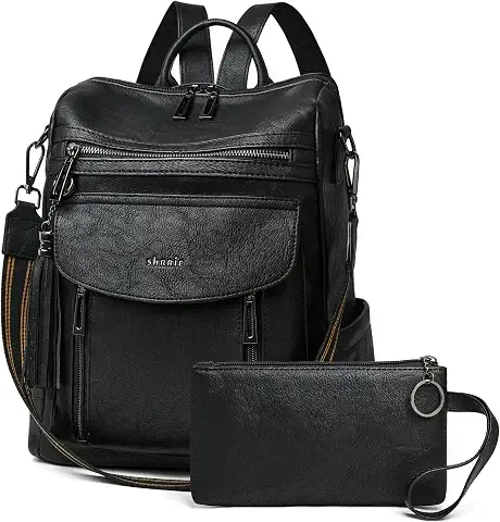 Shrrie, mochila de cuero de moda para mujer, convertible